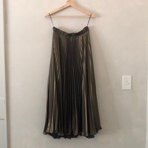 Anthropologie shimmer pleated skirt